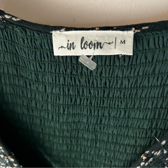 In Bloom Forest Green Floral Long Sleeve Dress - Picture 4 of 10